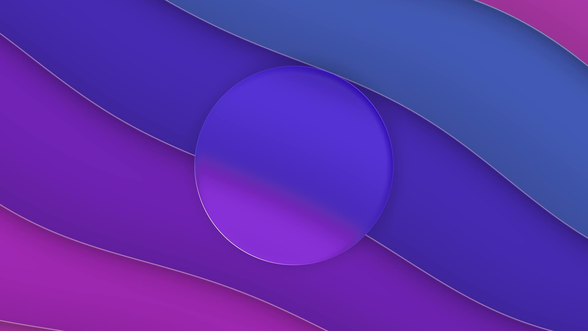 A ShapeFlow glass shape in the middle of purple and pink waves