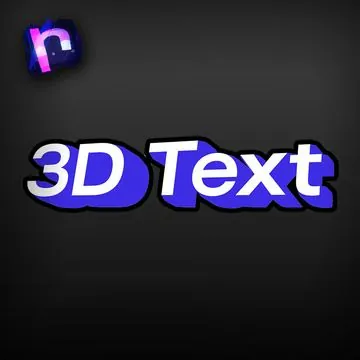 3D Text effect preview